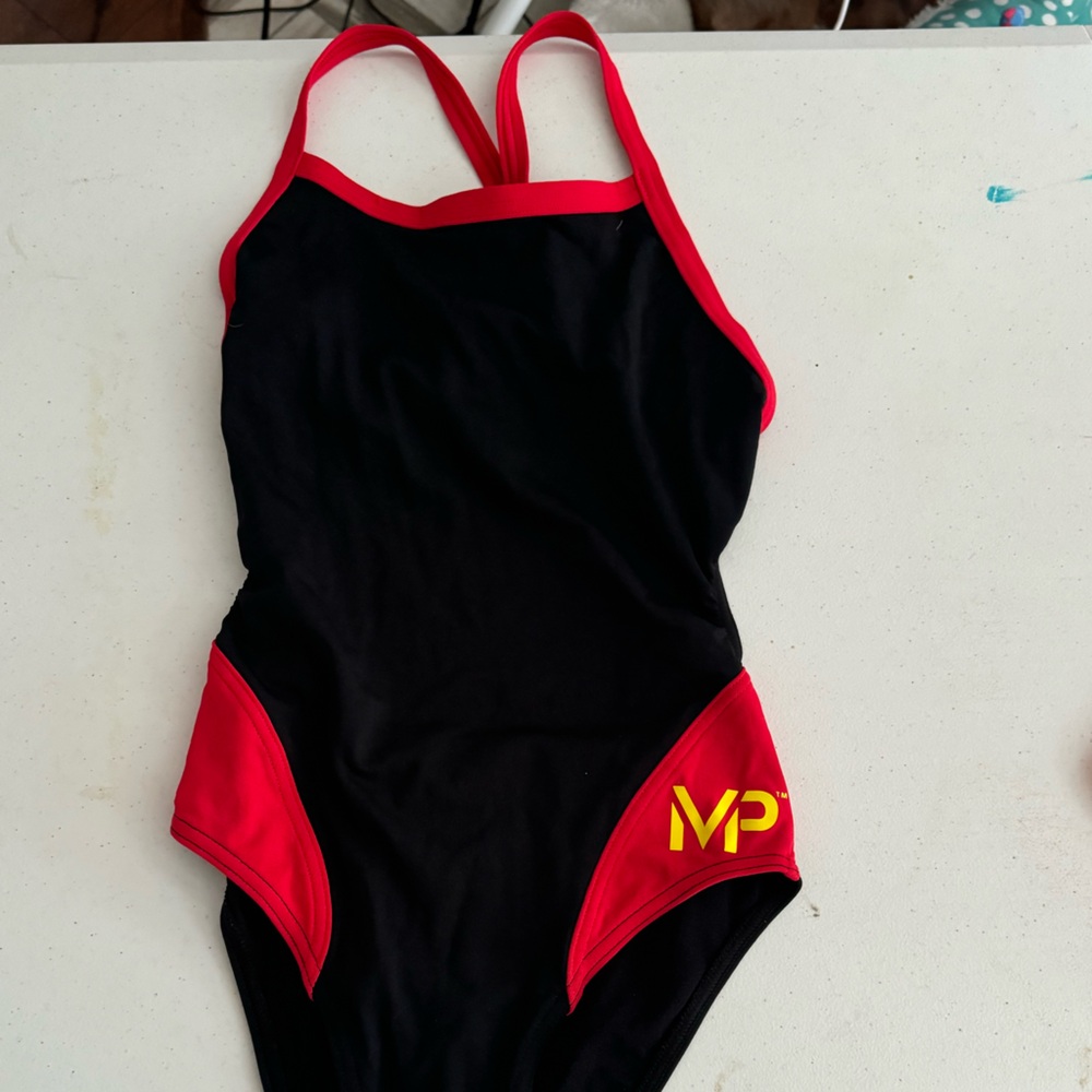 Kids Swimwear - Black and Red Swimsuit